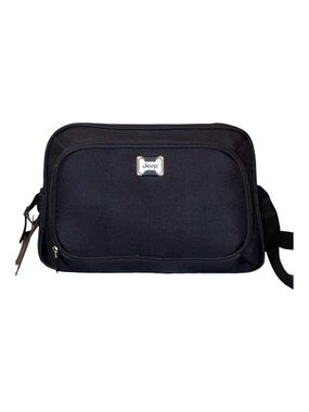 JEEP BRAND Canvas Travel Messenger and Overnight Bag Adjustable Straps Black